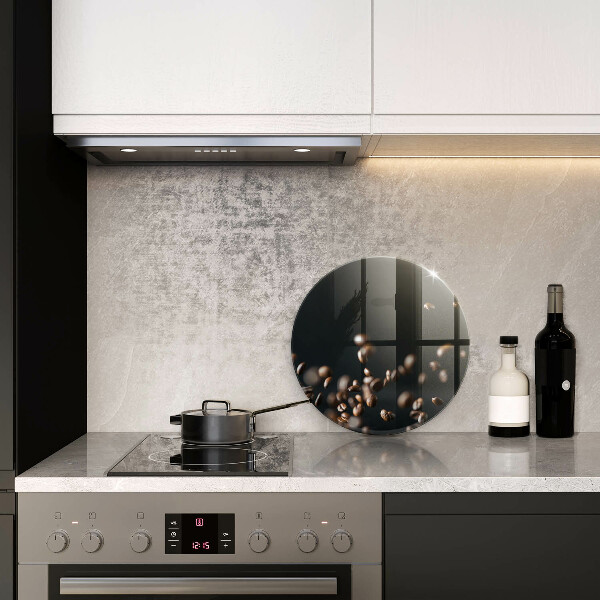 Glass cutting board Falling coffee beans