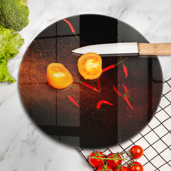 Chopping board Hot chili peppers