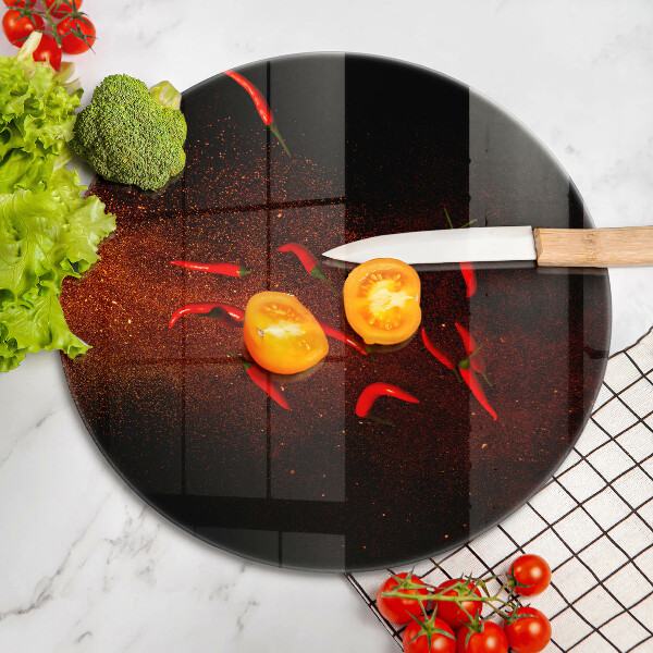 Chopping board Hot chili peppers