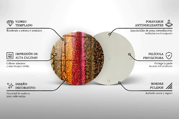 Chopping board Colorful spices