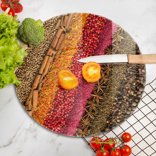 Chopping board Colorful spices