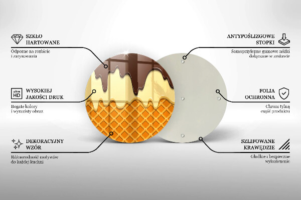Chopping board Illustration of ice cream
