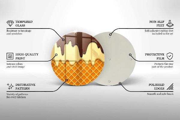 Chopping board Illustration of ice cream