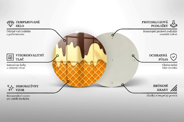 Chopping board Illustration of ice cream
