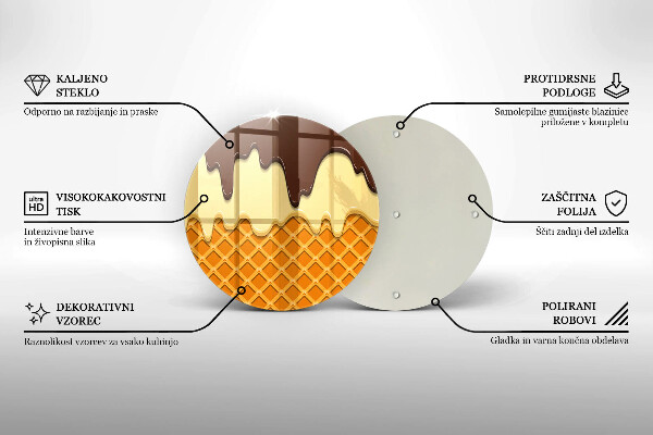 Chopping board Illustration of ice cream