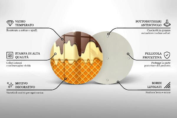 Chopping board Illustration of ice cream