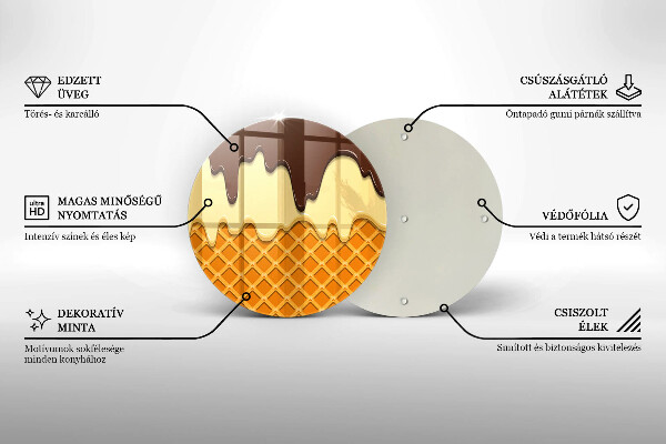 Chopping board Illustration of ice cream
