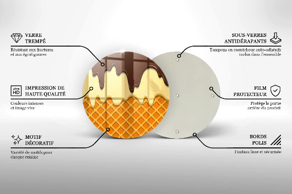 Chopping board Illustration of ice cream