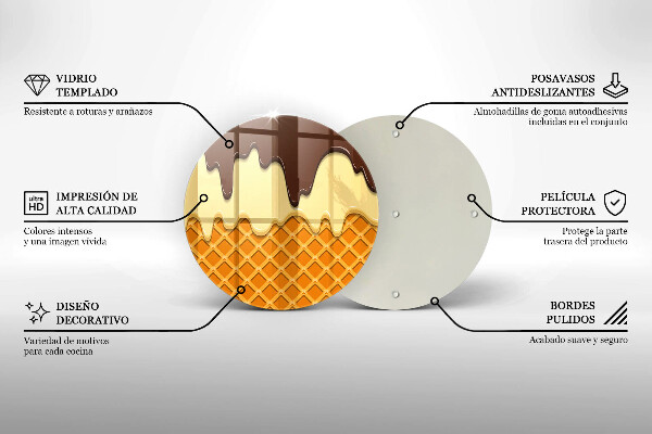 Chopping board Illustration of ice cream