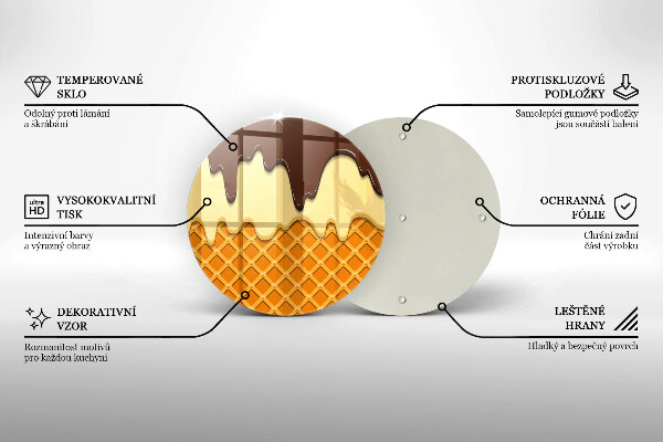 Chopping board Illustration of ice cream