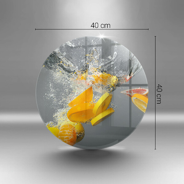 Chopping board Lemons in water