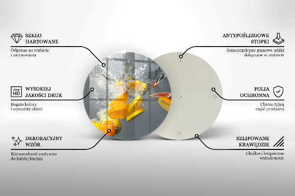 Chopping board Lemons in water