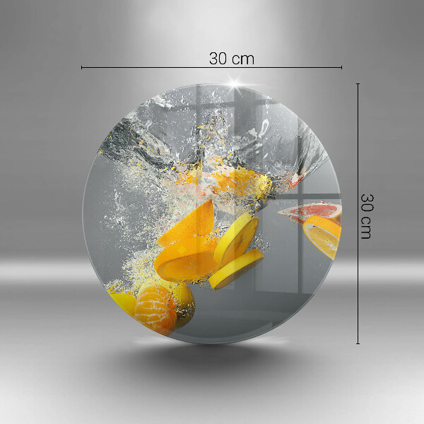 Chopping board Lemons in water