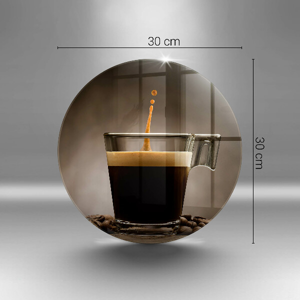 Chopping board Glass and coffee beans