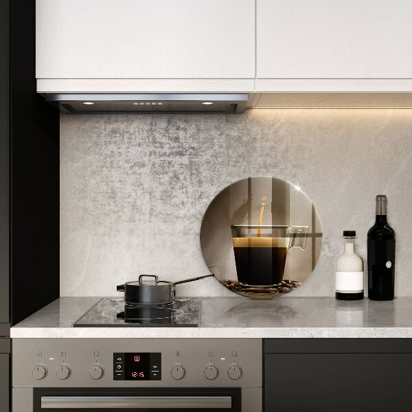 Chopping board Glass and coffee beans