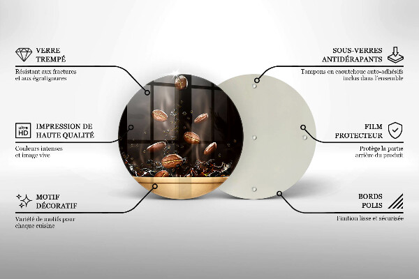 Chopping board Hot coffee beans