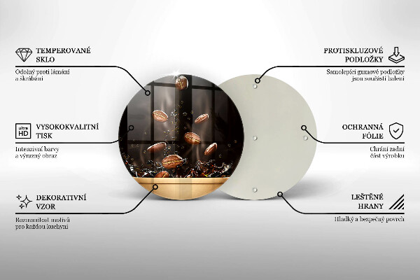 Chopping board Hot coffee beans