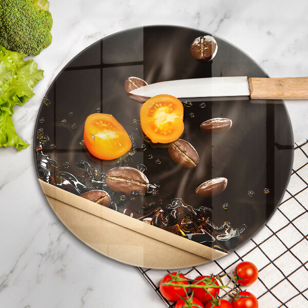 Chopping board Hot coffee beans