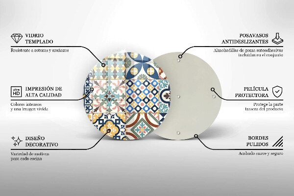 Chopping board glass Decorative tiles