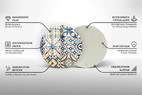 Chopping board glass Decorative tiles