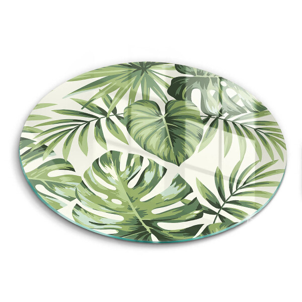 Glass cutting board Illustration of Monster leaves