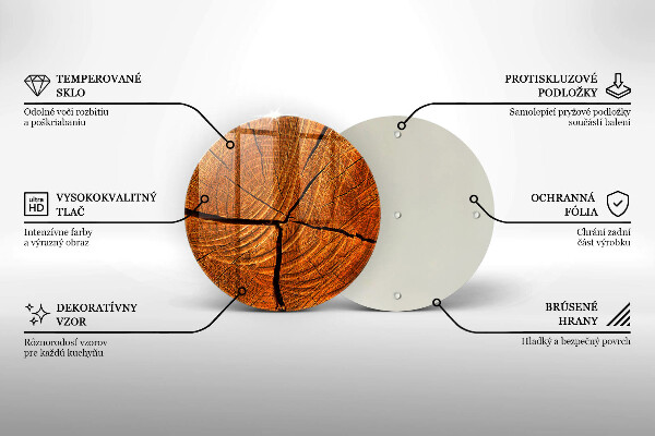 Chopping board glass Wood trunk structure