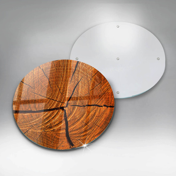 Chopping board glass Wood trunk structure