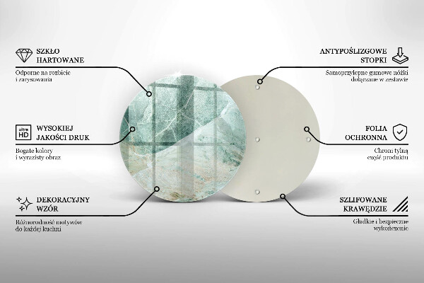 Chopping board glass Stone structure