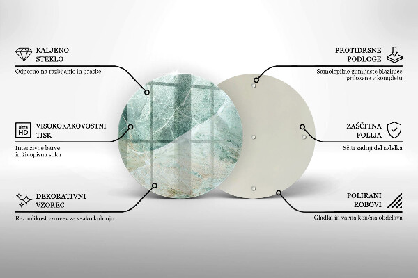 Chopping board glass Stone structure