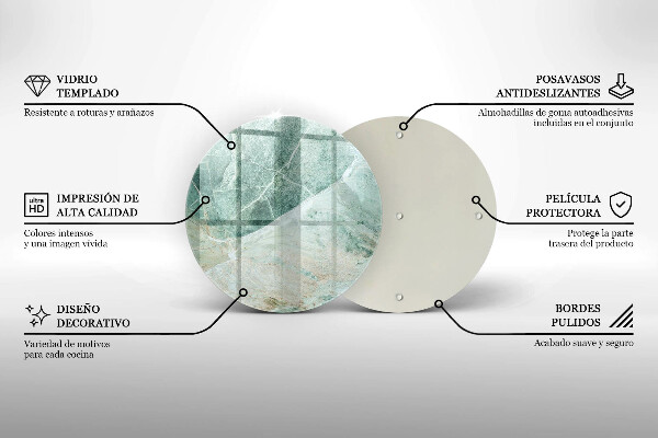 Chopping board glass Stone structure