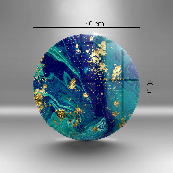 Chopping board glass Abstraction with gold