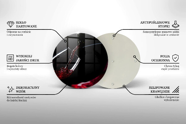 Chopping board glass Red wine glass