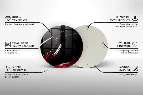 Chopping board glass Red wine glass