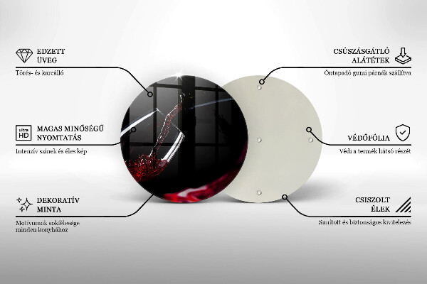 Chopping board glass Red wine glass