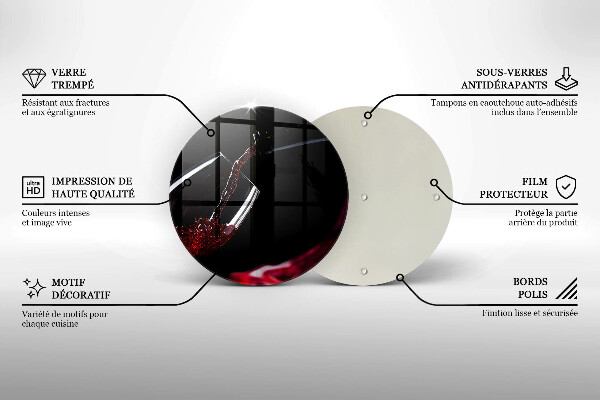 Chopping board glass Red wine glass