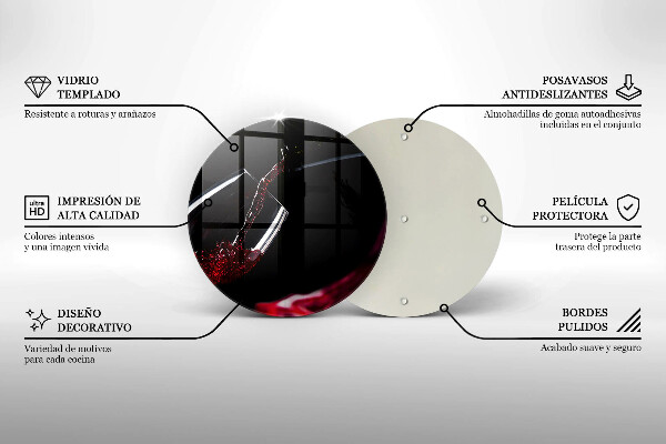 Chopping board glass Red wine glass