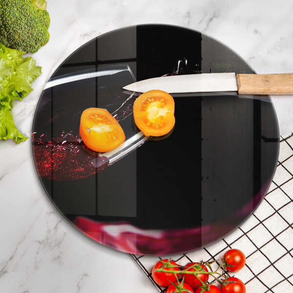 Chopping board glass Red wine glass