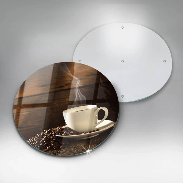 Chopping board glass Coffee cup wood