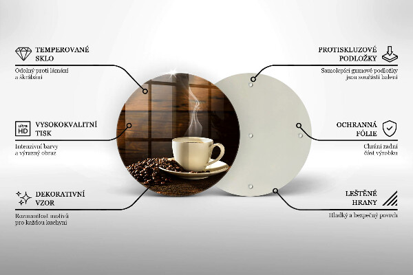 Chopping board glass Coffee cup wood