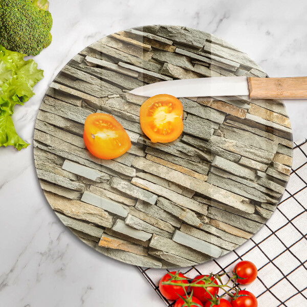 Chopping board glass Decorative stones