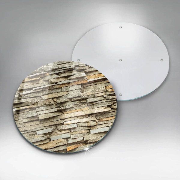 Chopping board glass Decorative stones