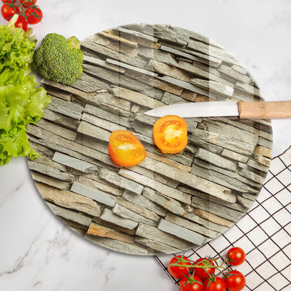 Chopping board glass Decorative stones