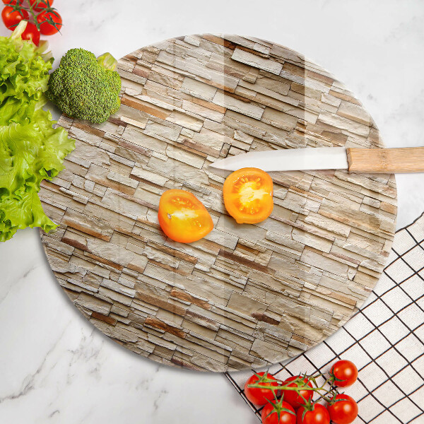 Chopping board glass Decorative texture stones