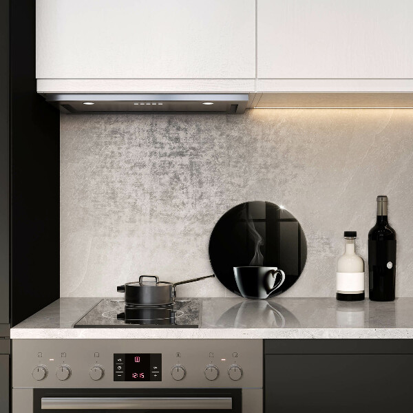 Chopping board glass A cup of tea