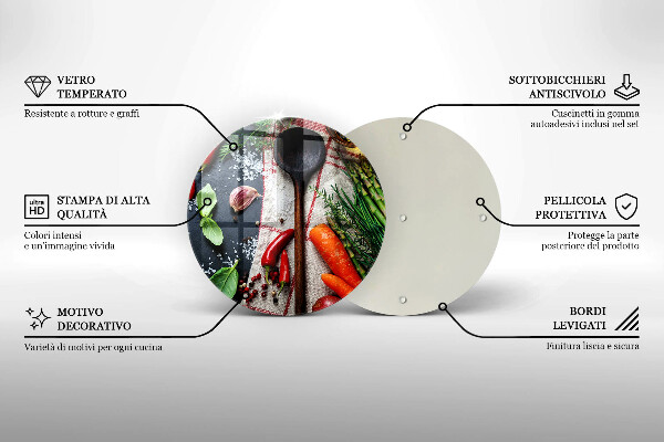 Chopping board glass Kitchen food