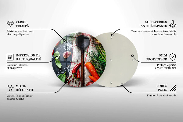 Chopping board glass Kitchen food