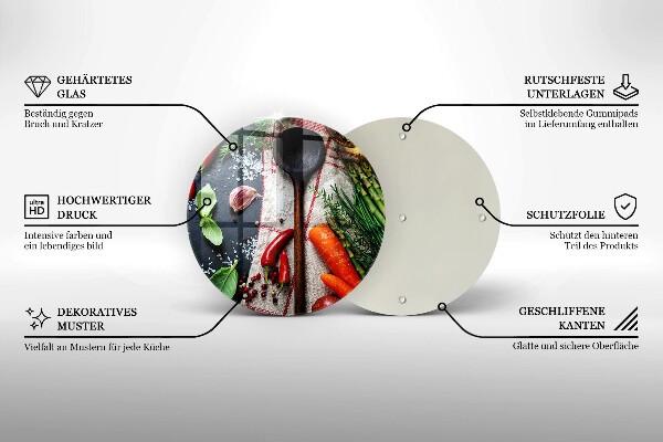 Chopping board glass Kitchen food