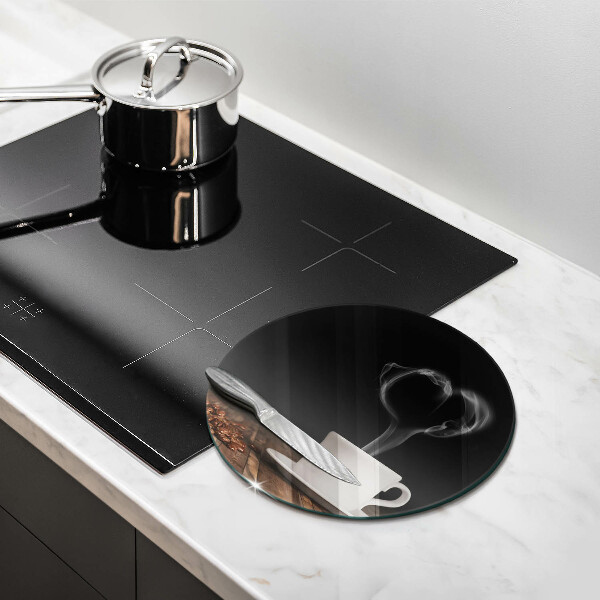Chopping board glass Coffee cup heart