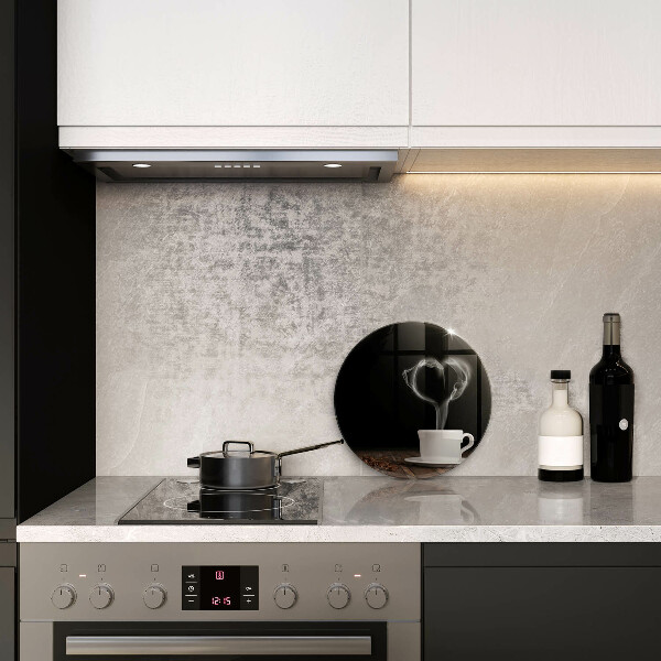 Chopping board glass Coffee cup heart