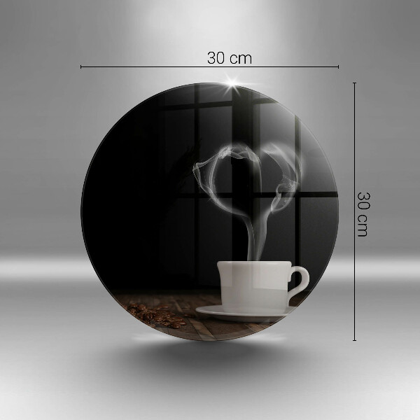 Chopping board glass Coffee cup heart